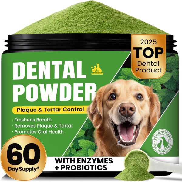 Dog Dental Powder, Dog Teeth Cleaning Powder and Cats Breath Freshener